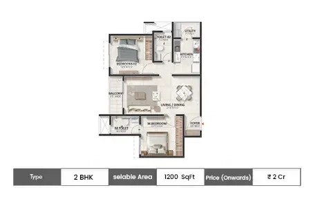 2 BHK Plan